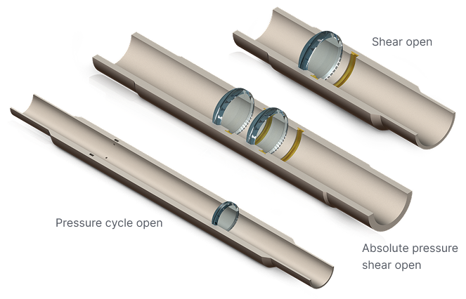 Fantom™ technology with multi-functional barrier — shear open, absolute pressure shear open, and pressure cycle open